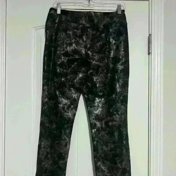 Lena Gabrielle Pants - Lena Gabrielle Stretch Yoga Pants Black Good  Metallic Splatter Casual Workout 6